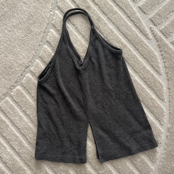 Brandy Melville Grey Ribbed Tank Top, in OS - Picture 3 of 6